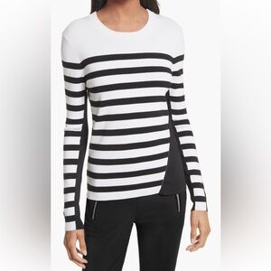 rag & bone Cecilee Stripe Merino Wool Blend Pullover Size M